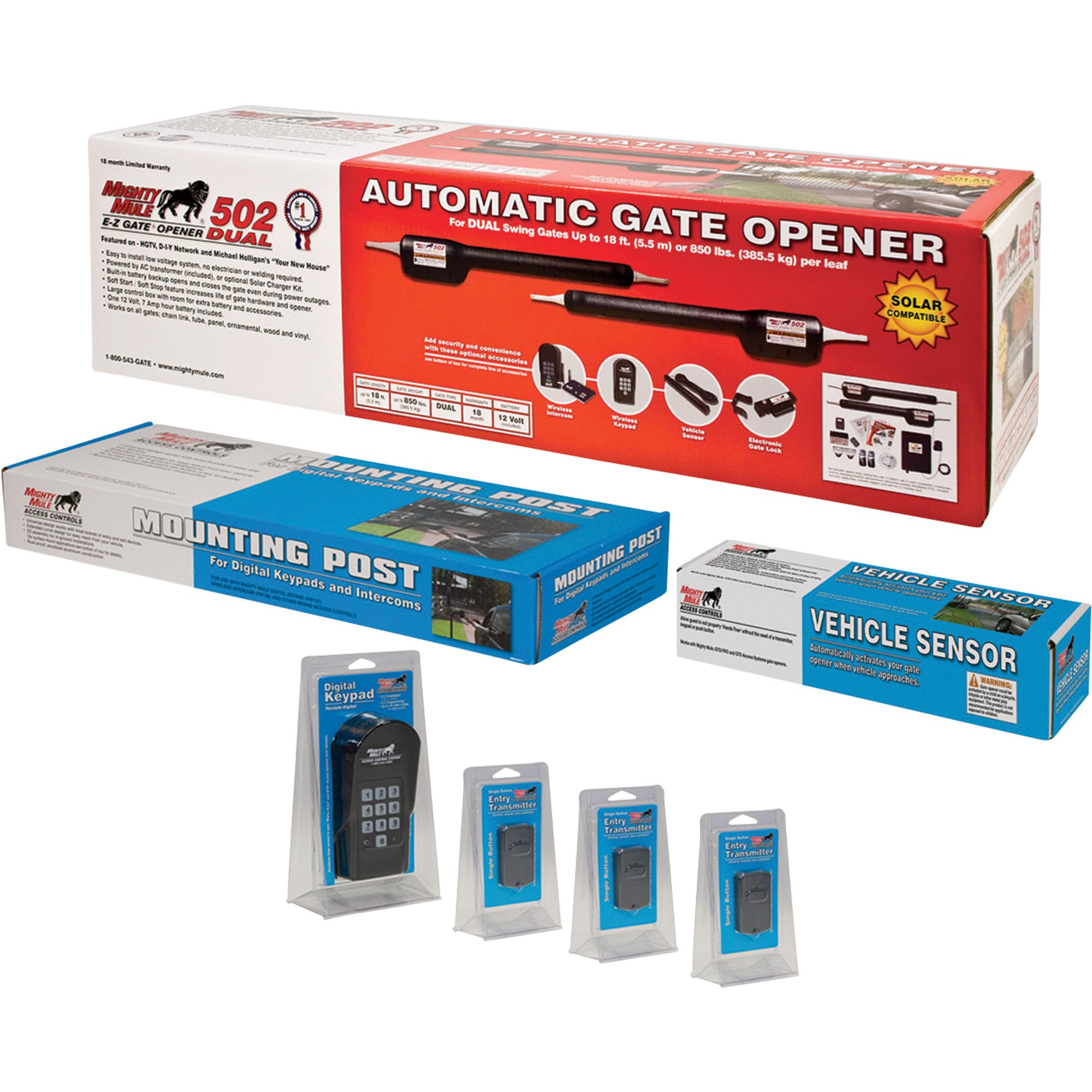 Mighty Mule Dual Gate Convenience Package, Model# FM502-CNV